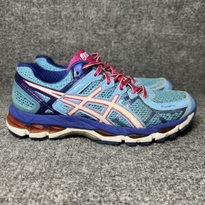 ASICS GEL-Kayano 21 Running Shoes Womens Size 7.5 Blue Pink T4L7N Stability